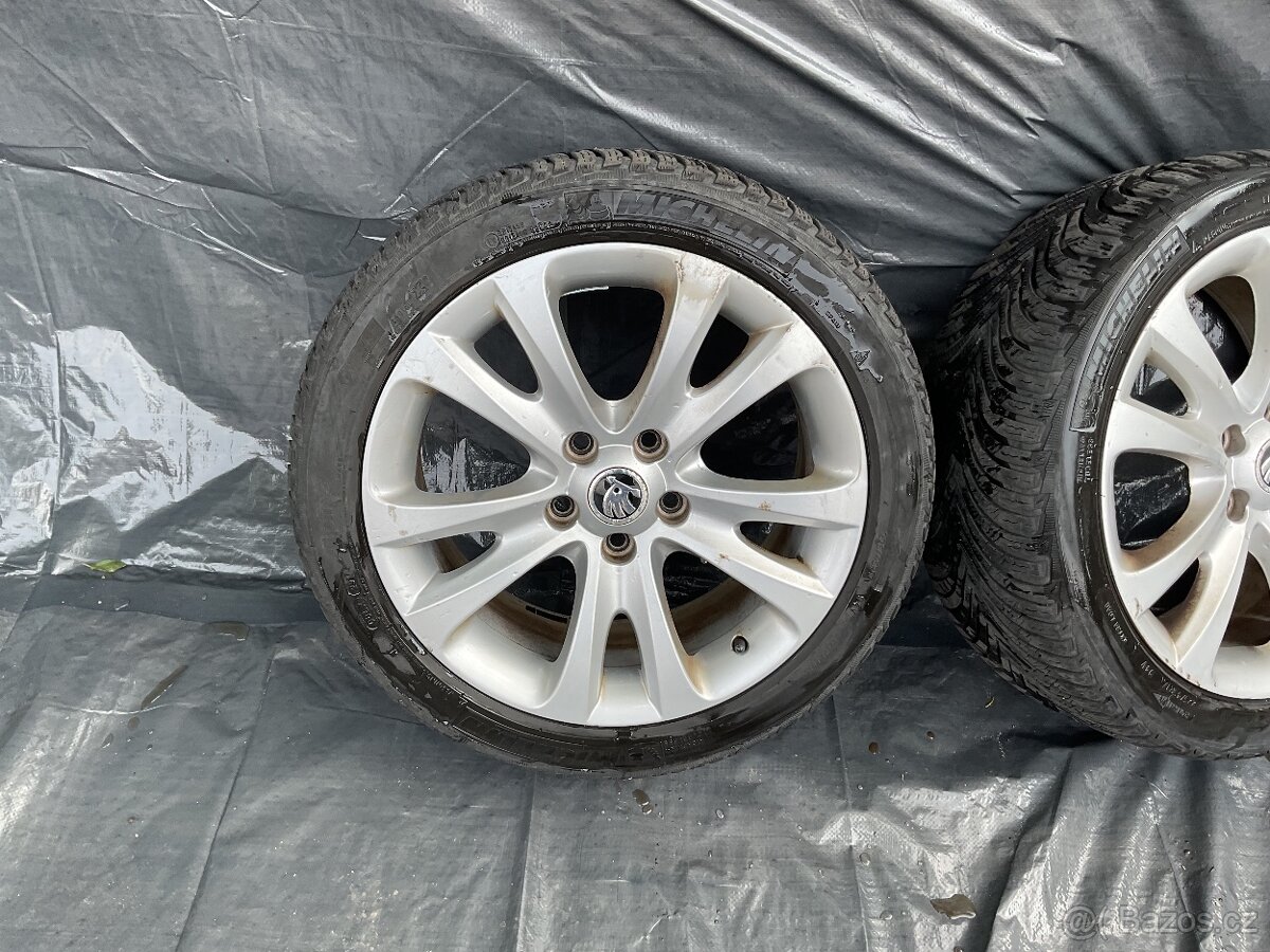 Celá ALU kola ŠKODA s pneu MICHELIN ALPIN 5