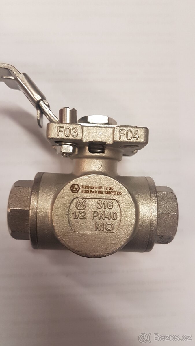 Nerezový třícestný ventil