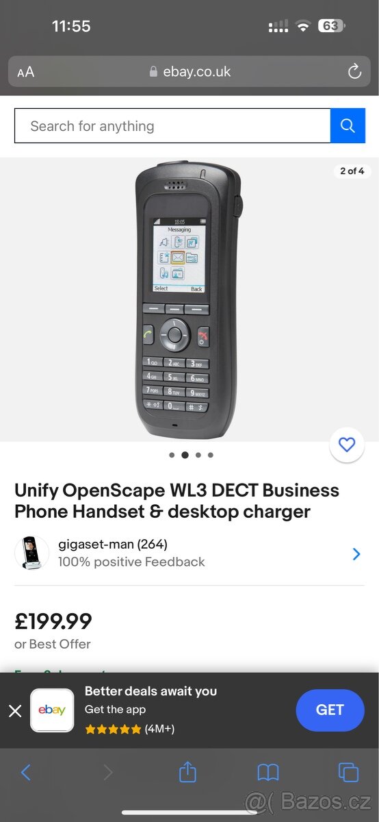 Unify WL3 wifi phone + nabiječka