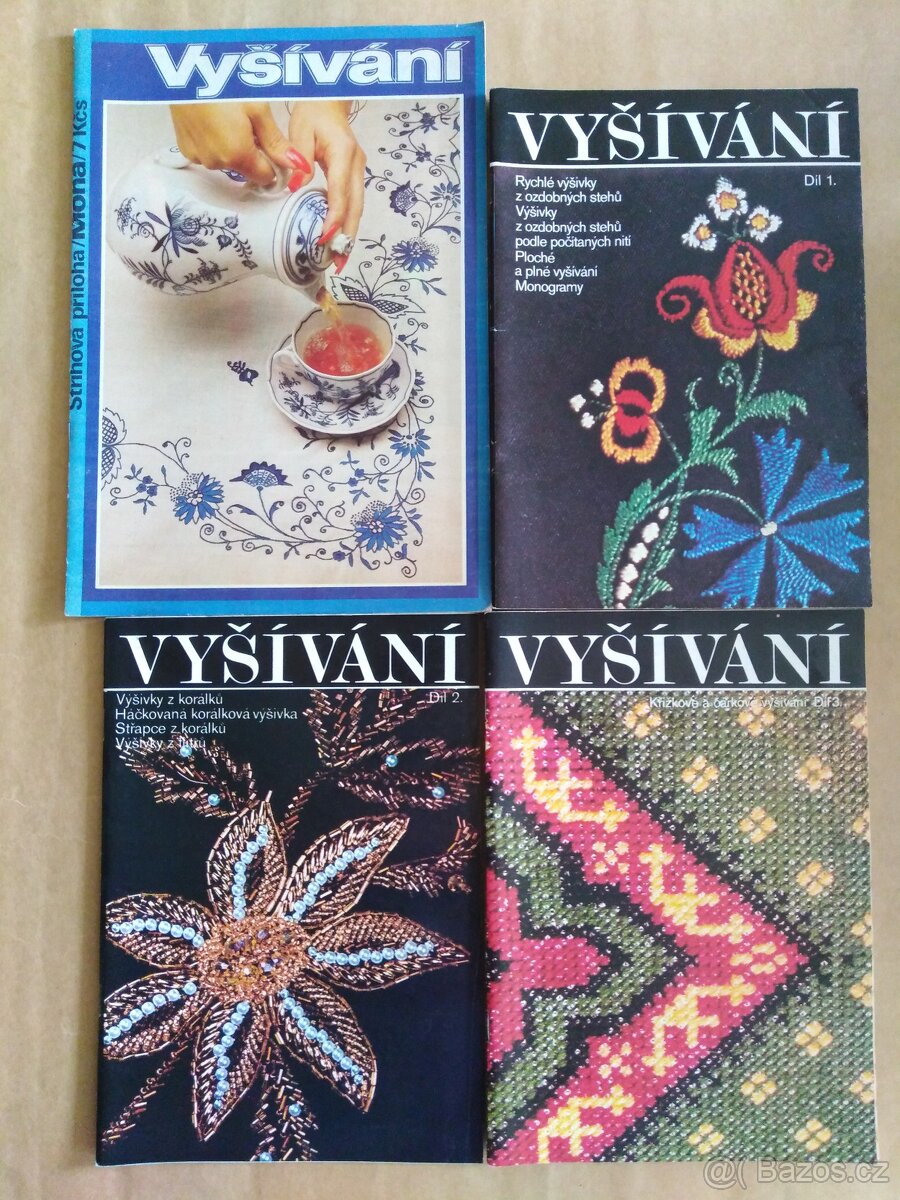 Pletení, vyšívání, móda-starší publikace - vše za 900Kč