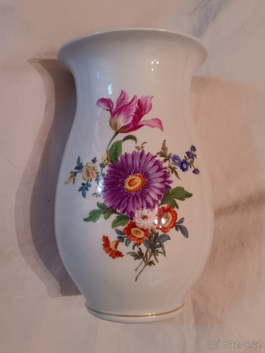 Míšeň,Meissen - malovaná porcelánová váza