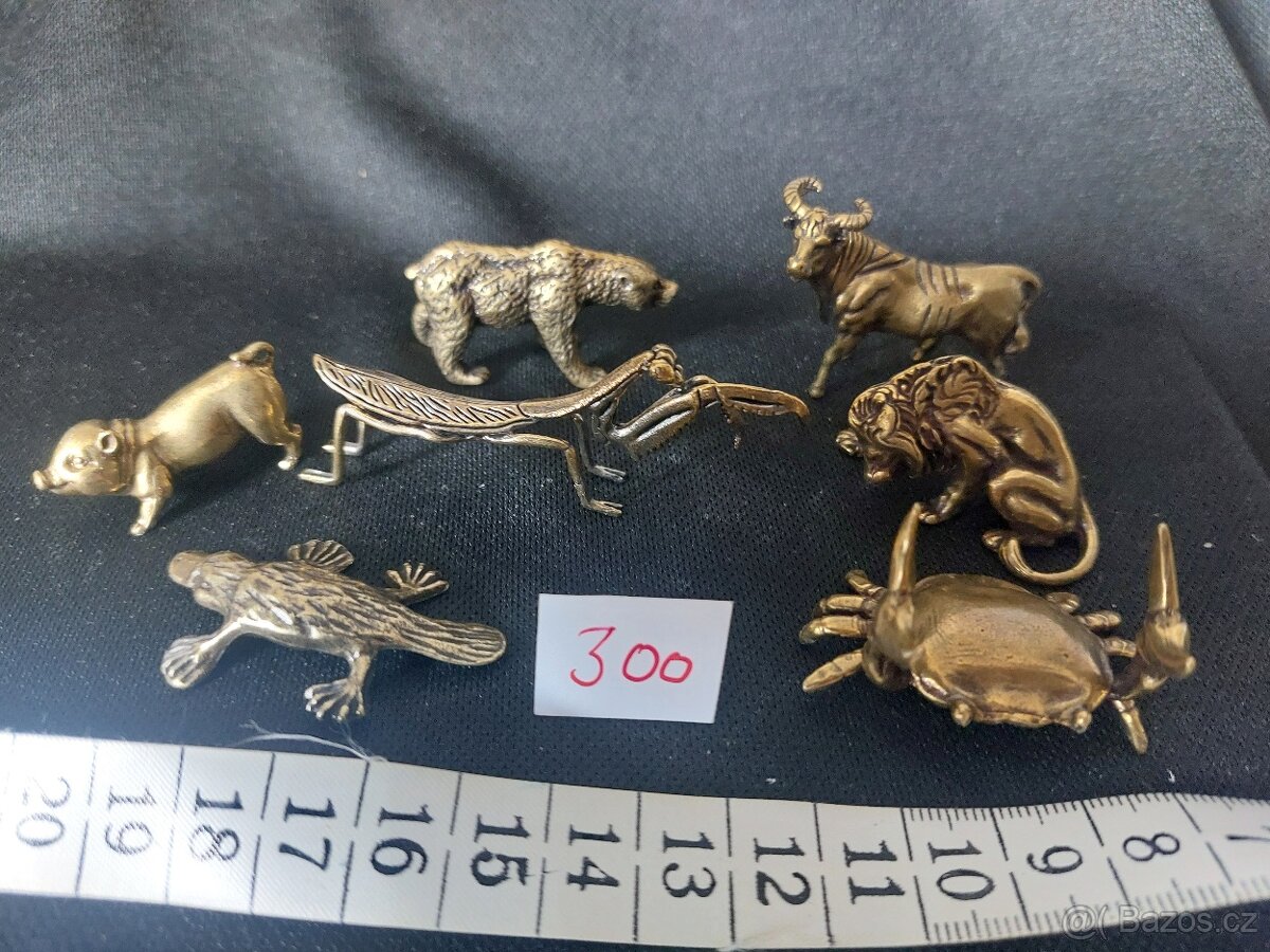 Kovové miniatury, figurky zvířat 2