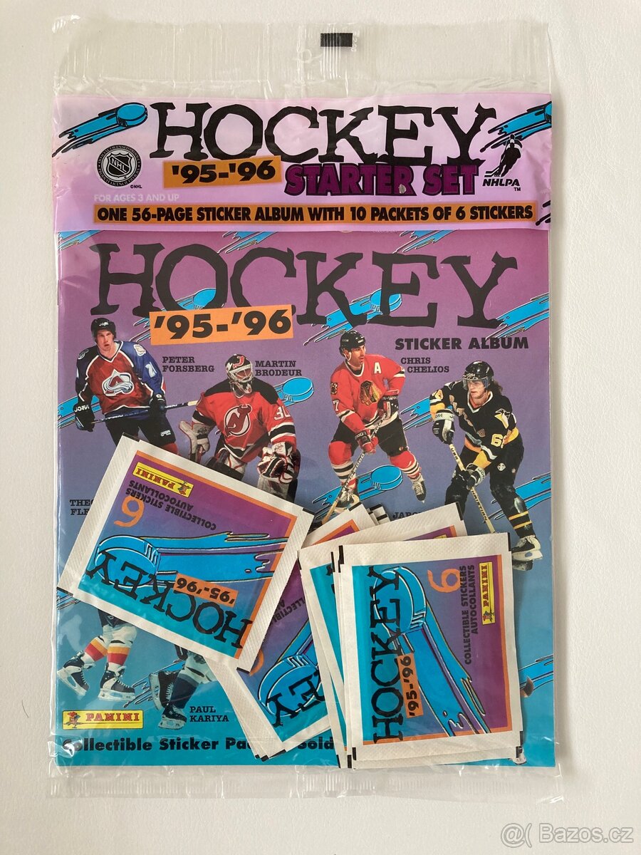 Hockey 95-96 Panini Starter set (album + balíčky)