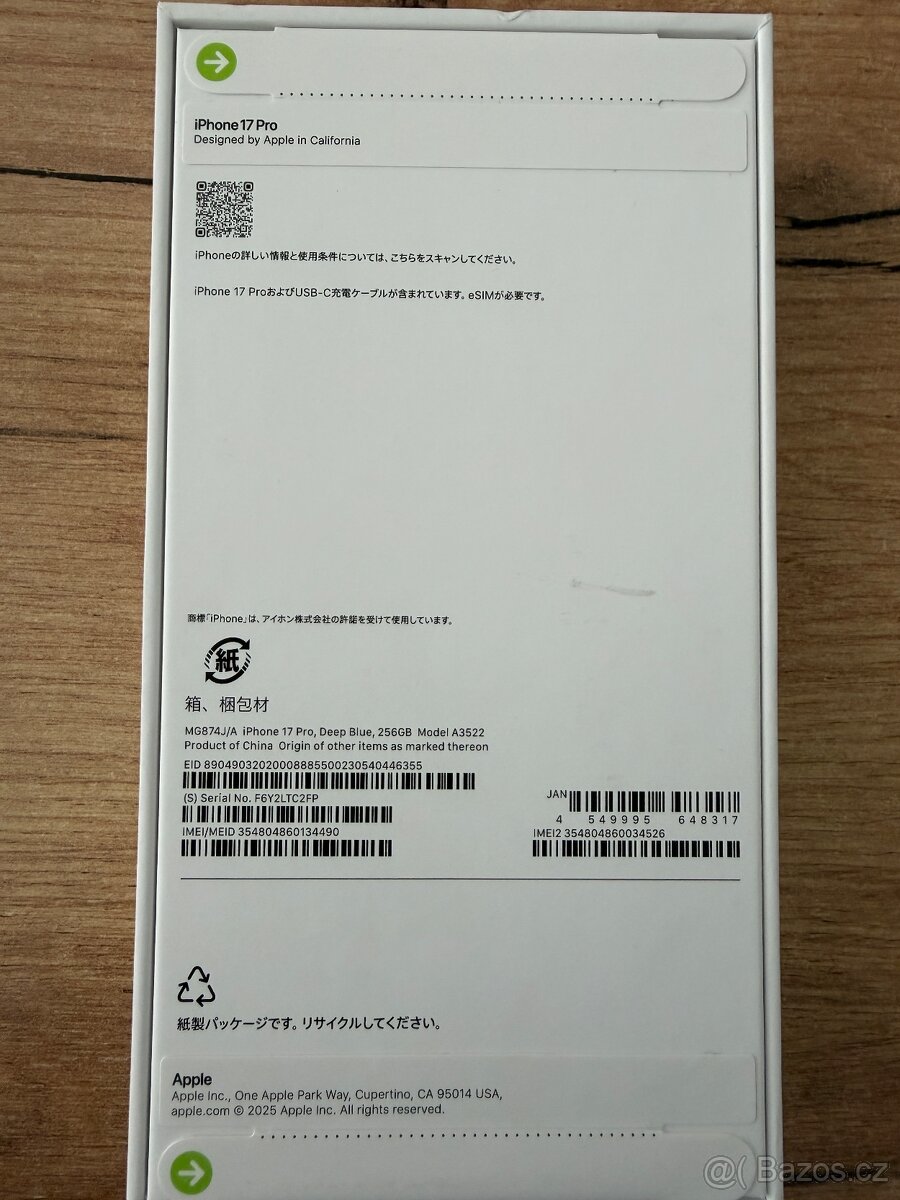 Apple IPhone 17 Pro 256 GB eSIM