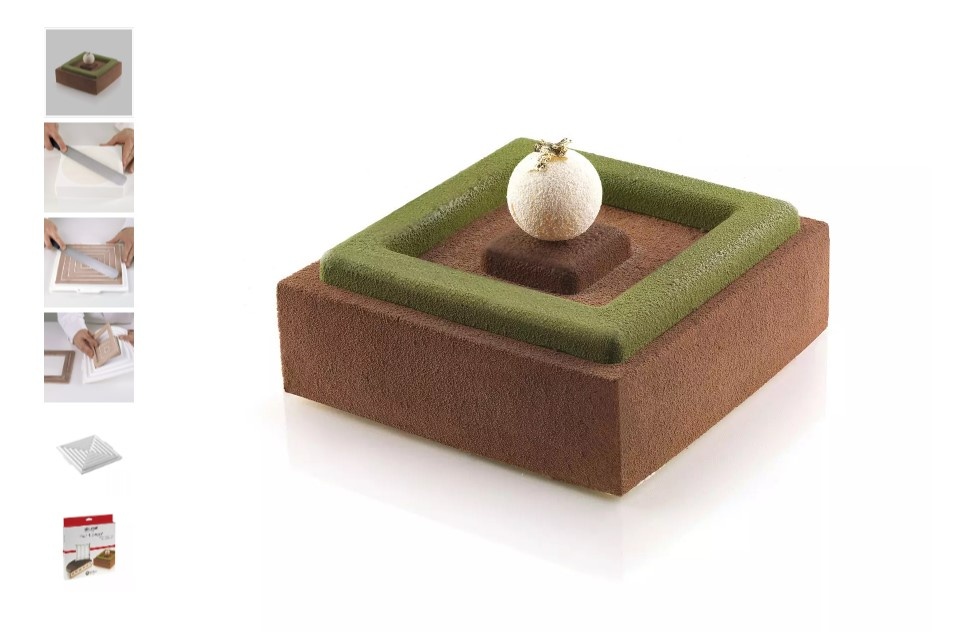Silikonová forma Silikomart Insert Decor čtvercová nová