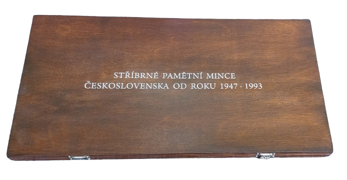 Kazeta na kompletní  pamětní mince Československa od roku 19