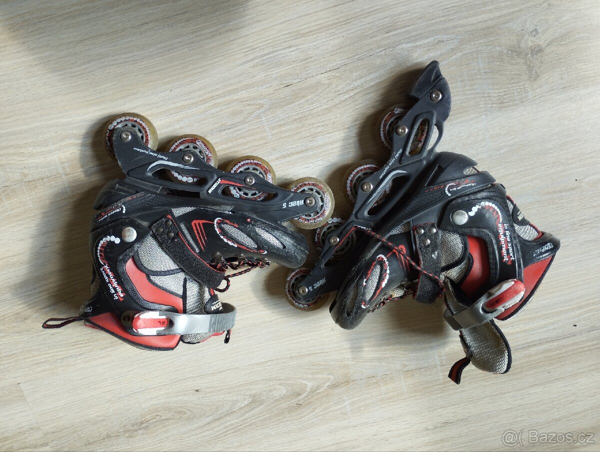 In - line brusle dětské, stavitelná vel. 33-35