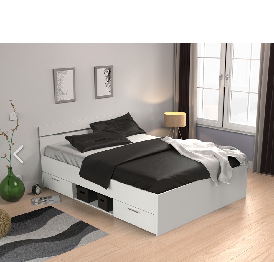 Multifunkční postel 140x200 MICHIGAN perleťově bílá