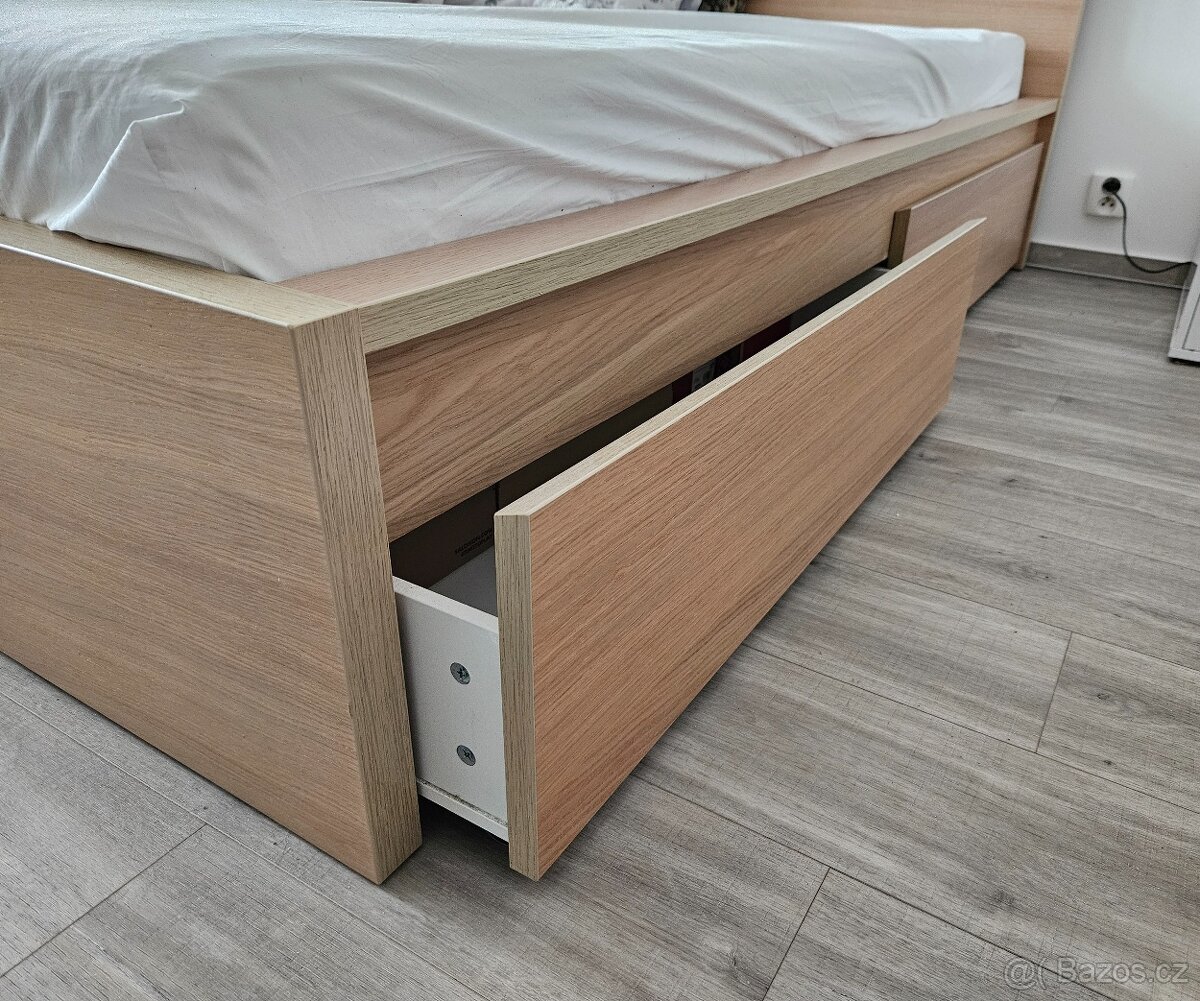 2x IKEA MALM šuplíky - úložný prostor pod postel