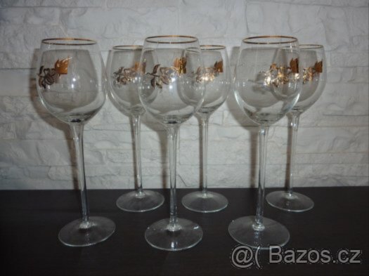 Skleničky - zlaté zdobení