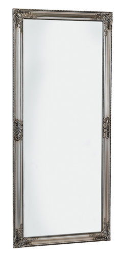 Barokní zrcadlo stříbrné dřevěné s fazetou 162x72cm