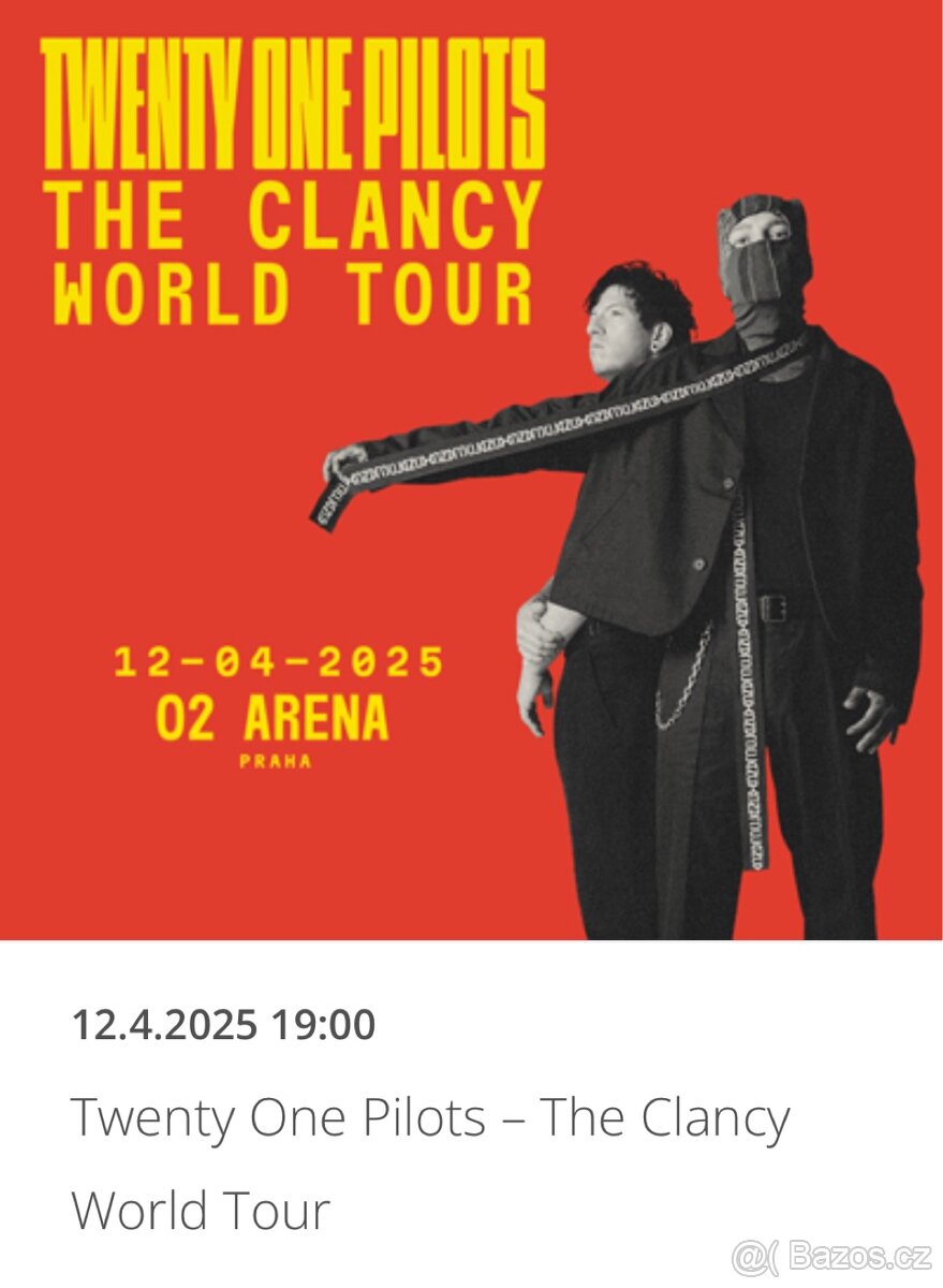 Twenty One Pilots – The Clancy World Tour VIP VSTUPENKY
