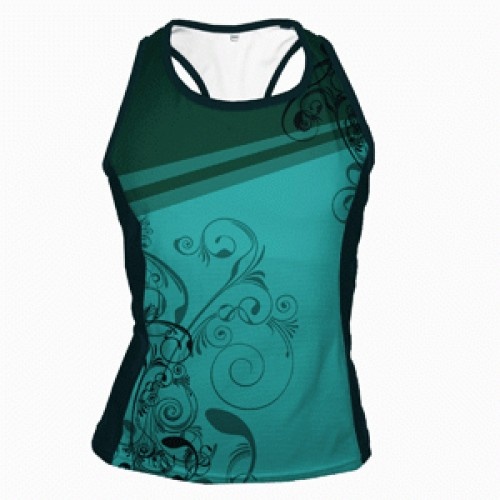 Dámský cyklistický fitness dres zelený