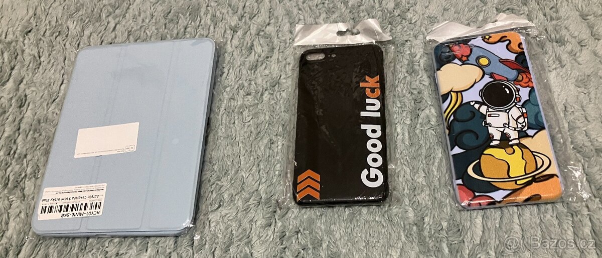 2x kryt pro iphone 8 plus a tablet Ipad mini 6 v modré barvě