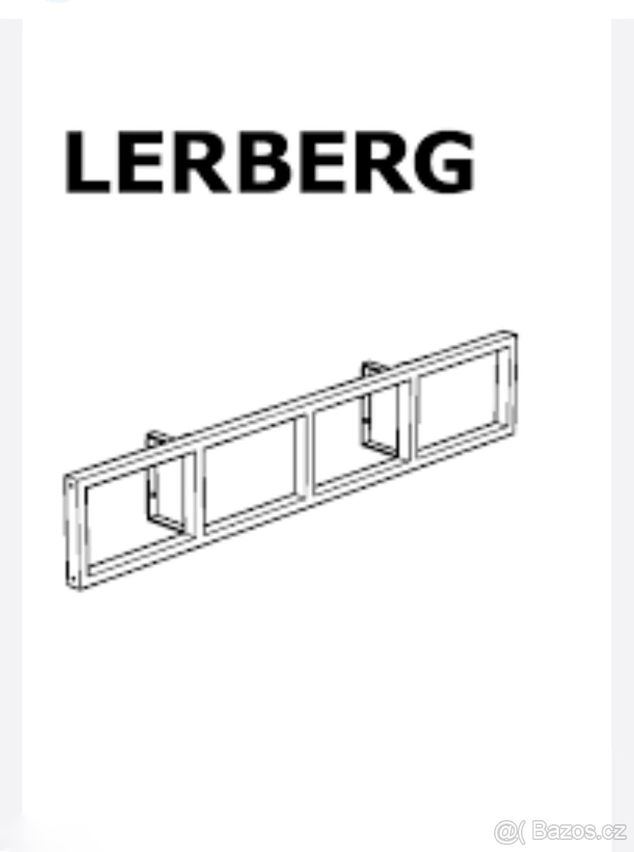 IKEA LERBERG police na CD DVD BD bílá