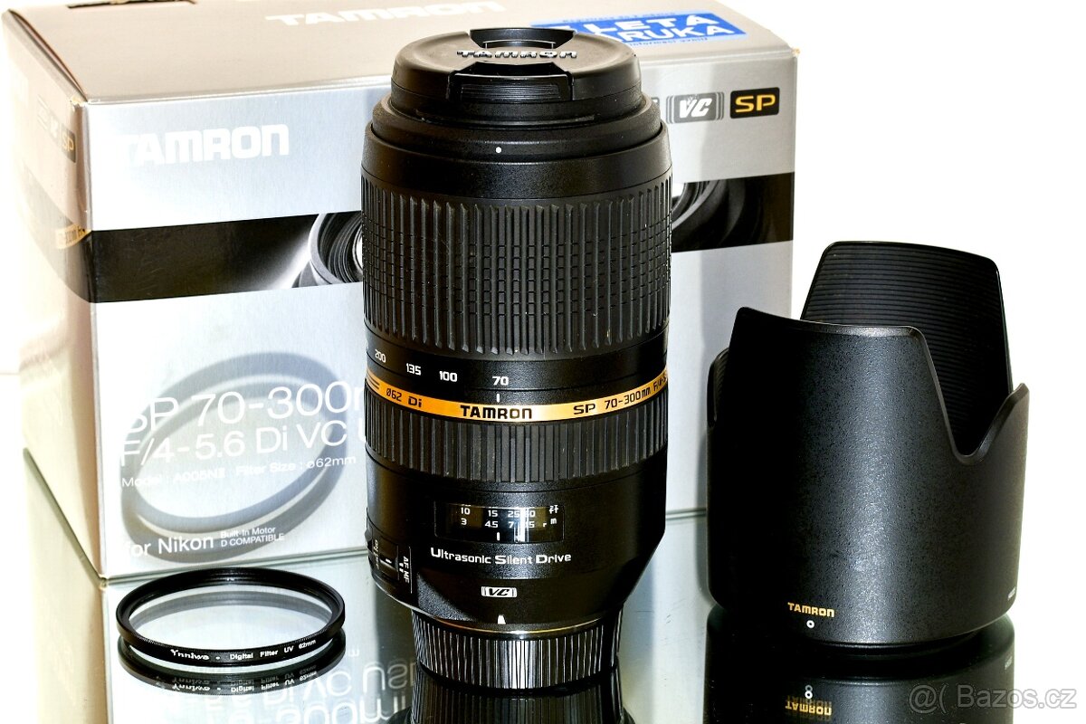 Nikon Tamron SP AF 70-300 DI VC USD + UV filtr TOP STAV