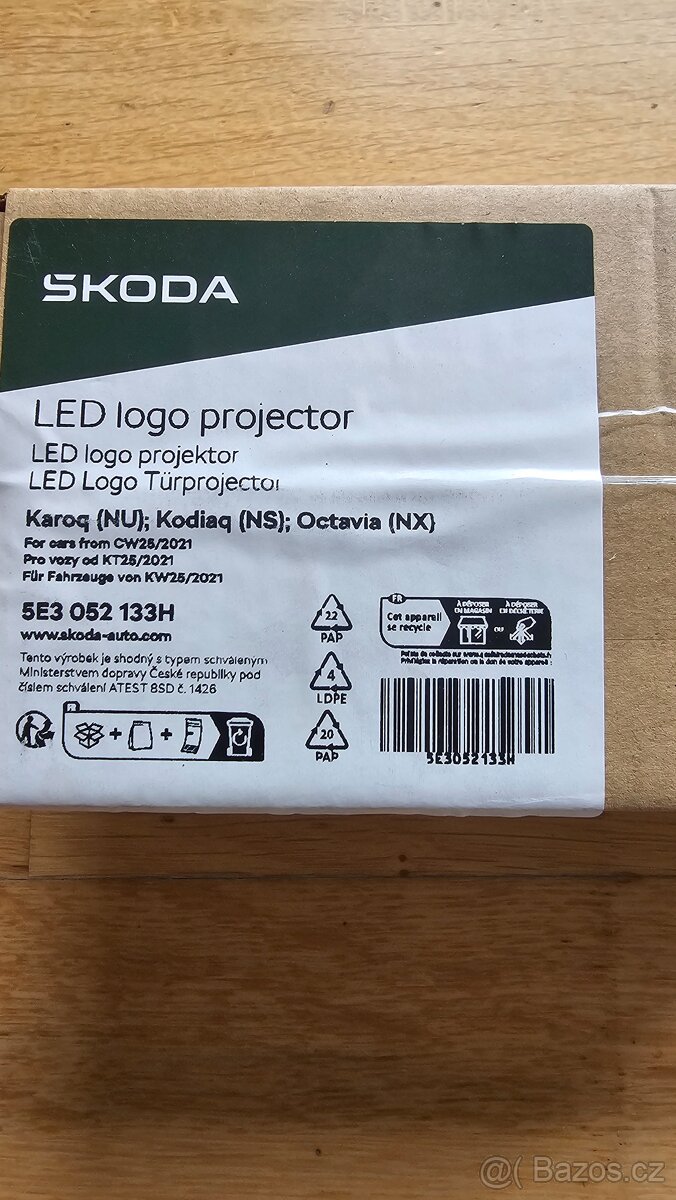 Škoda original osvětlení nástupního prostoru včetně kabeláže