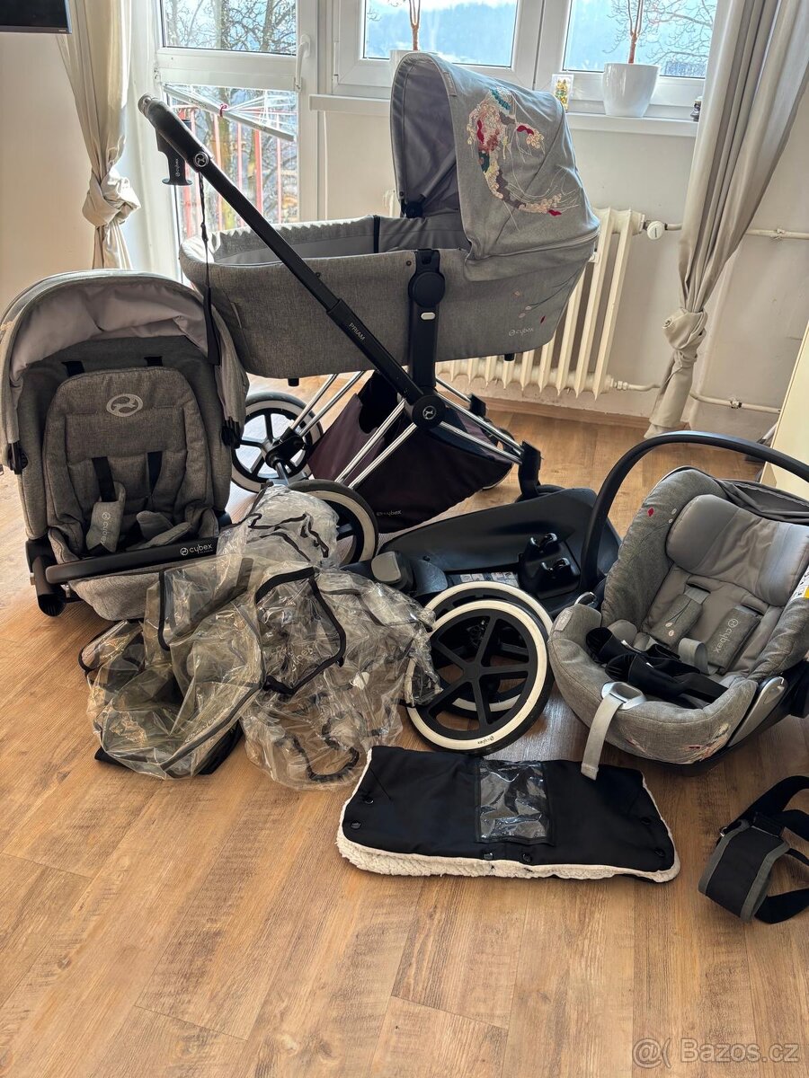 Kočárek Cybex Priam 3v1 bohaté příslušenství