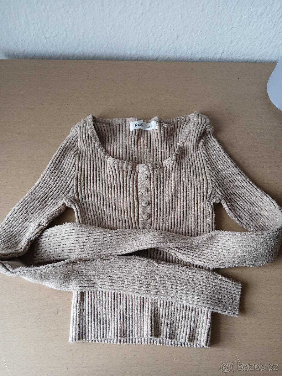 Hnědý cropp top