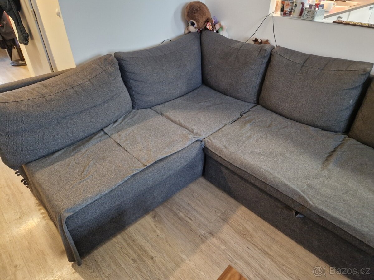 Rohová sedací souprava Sconto LIMONE šedá 4dílná