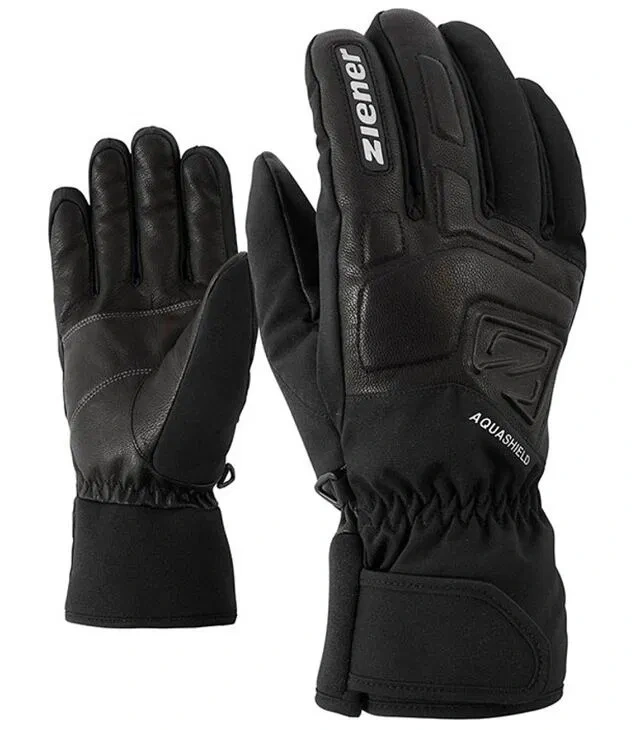 Lyžařské rukavice ZIENER, černé, vel. 7,5