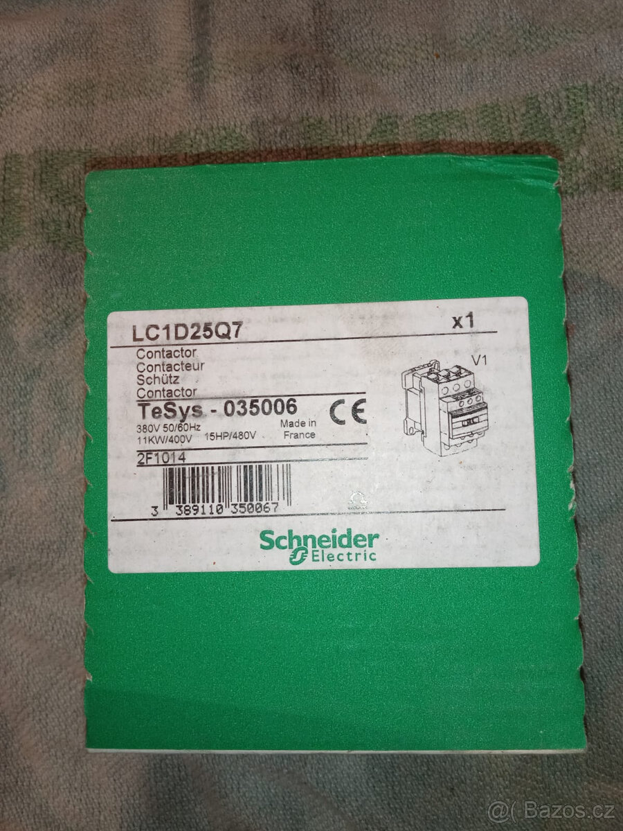 Prodám motorový Stykač LC1D25Q7 25A 380V 50/60Hz