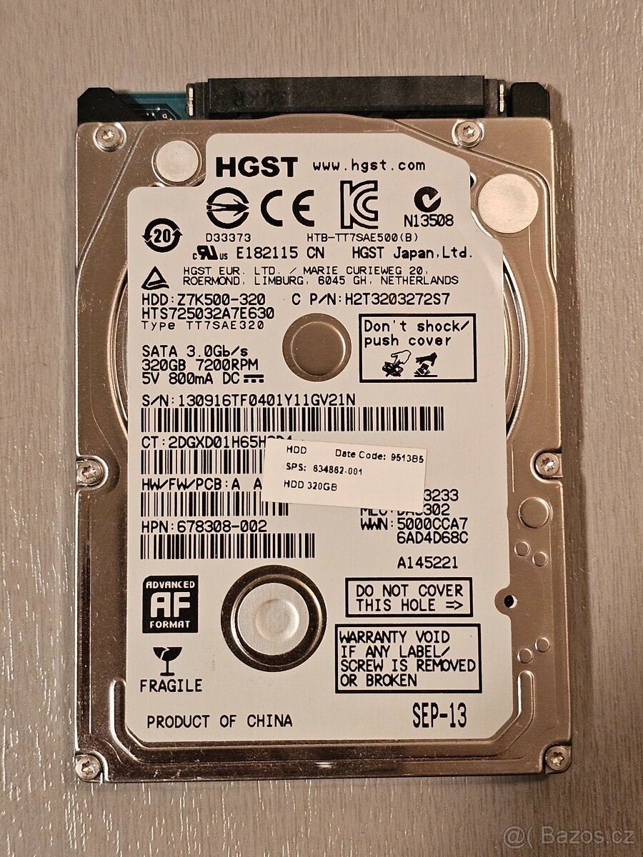 HDD do notebooku HGST