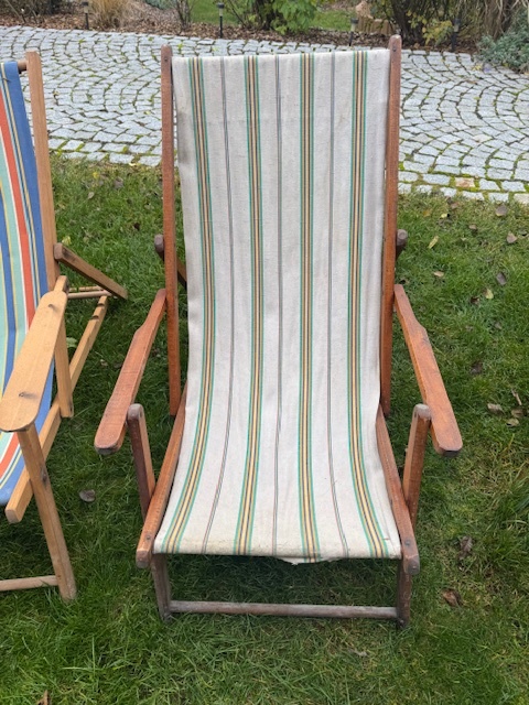 Retro zahradní lehátko