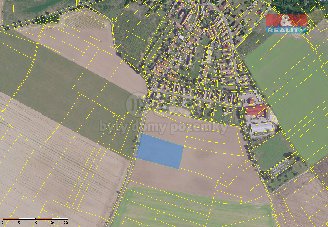 Prodej pole, 10293 m², Jíkev