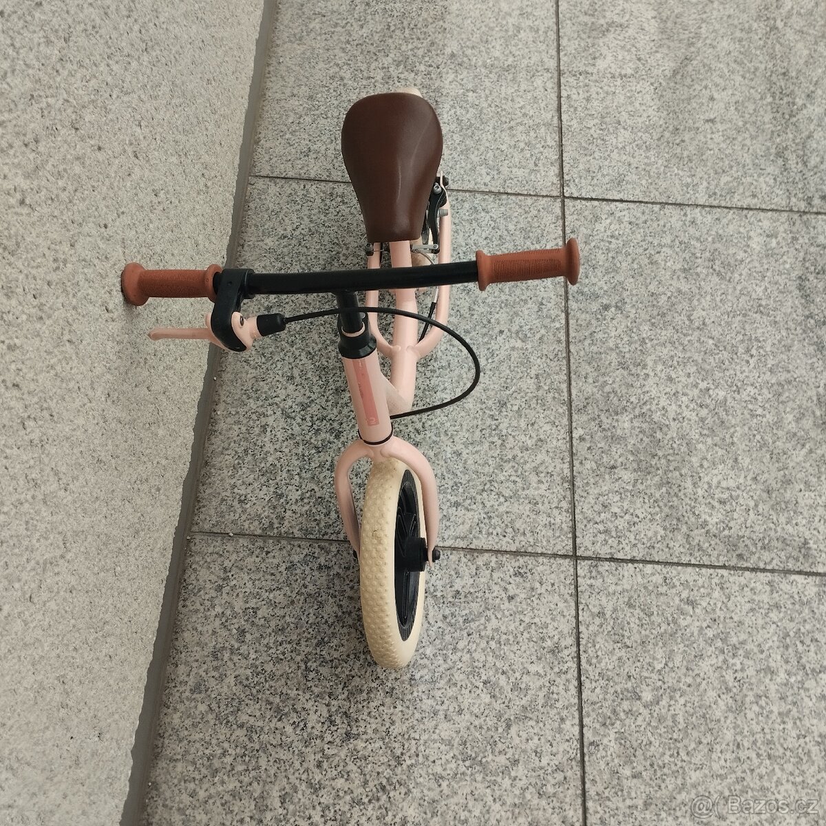 Dětské 10" odrážedlo Runride 500 růžovo-béžové