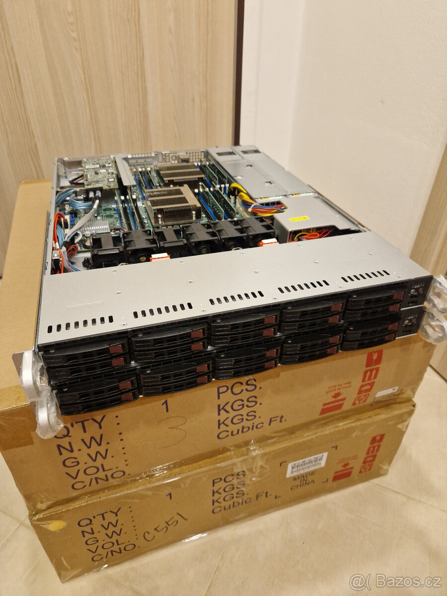 1U Supermicro, 10x 2.5", X10DRW-E, 2x E5-2620 v4, 128 GB RAM