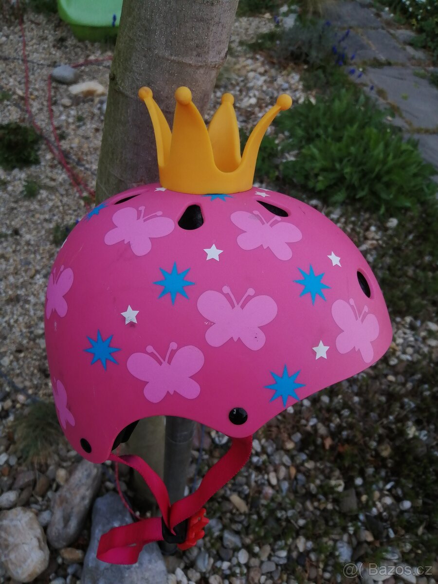 Dětská dívčí přilba na kolo a inlajny XS – S (52 – 57 cm)