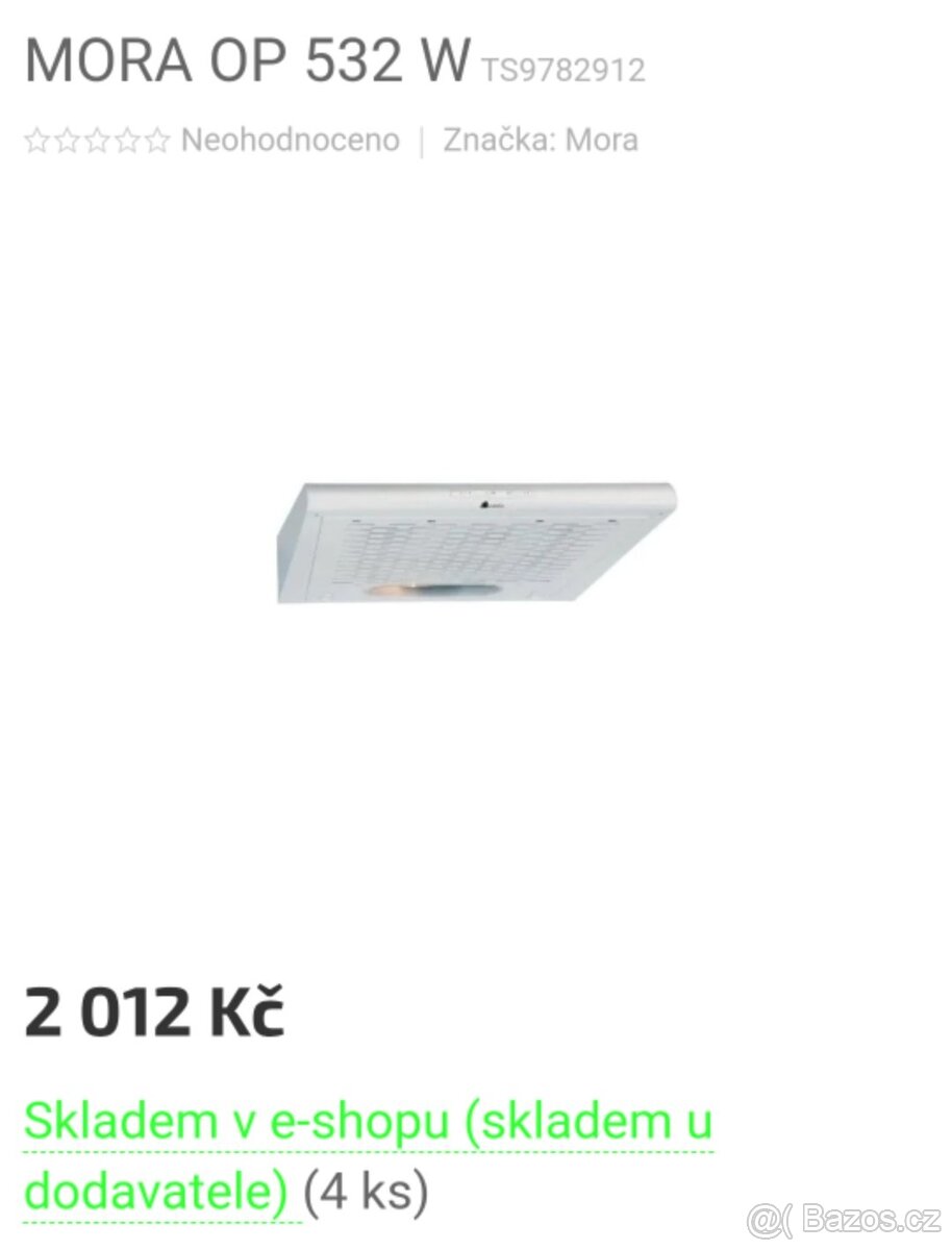 Digestoř MORA OP 532 W