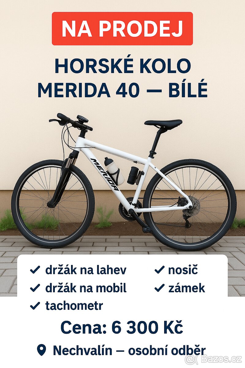 Horské kolo Merida 40 -bile