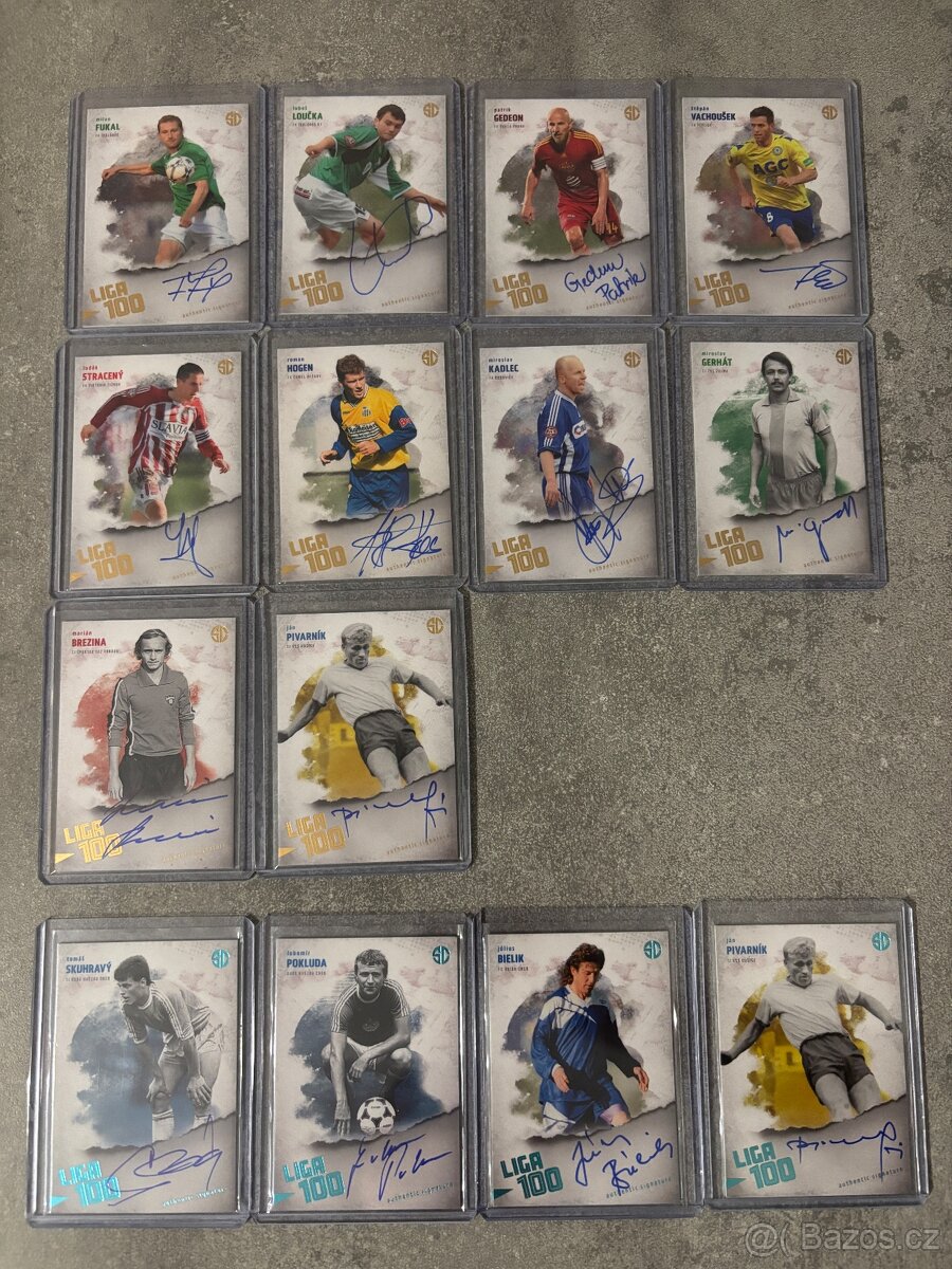 Suprcards - Liga 100 - podepsané fotbalové karty