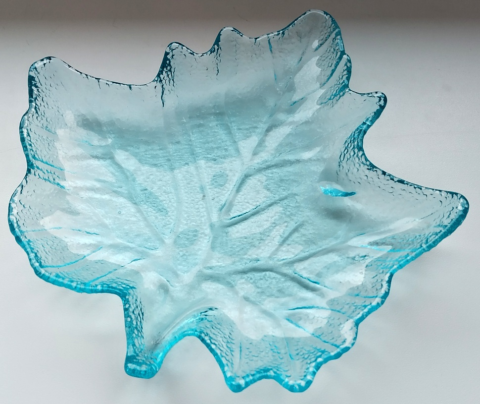 Skleněná miska javorový list