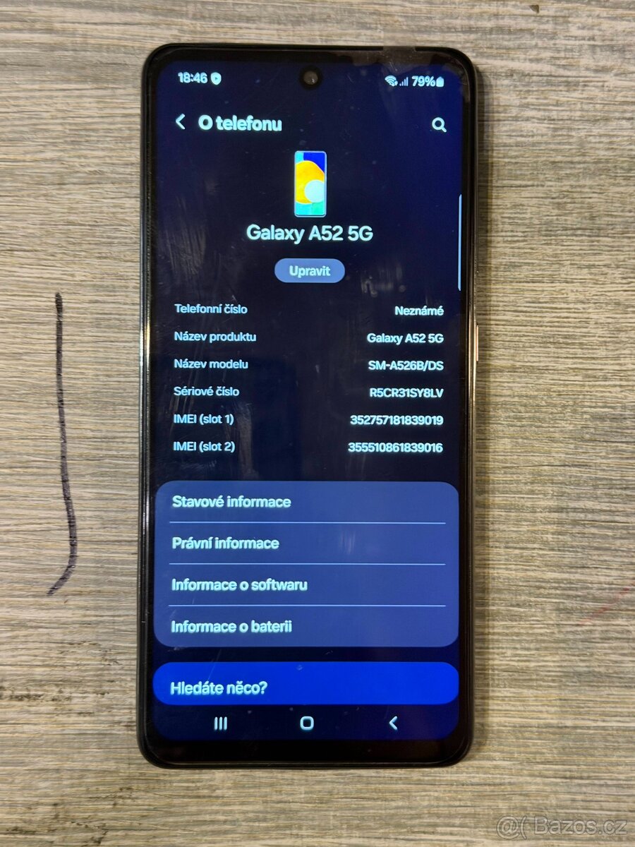 Pěkný stav, Samsung galaxy A52 6GB/128GB