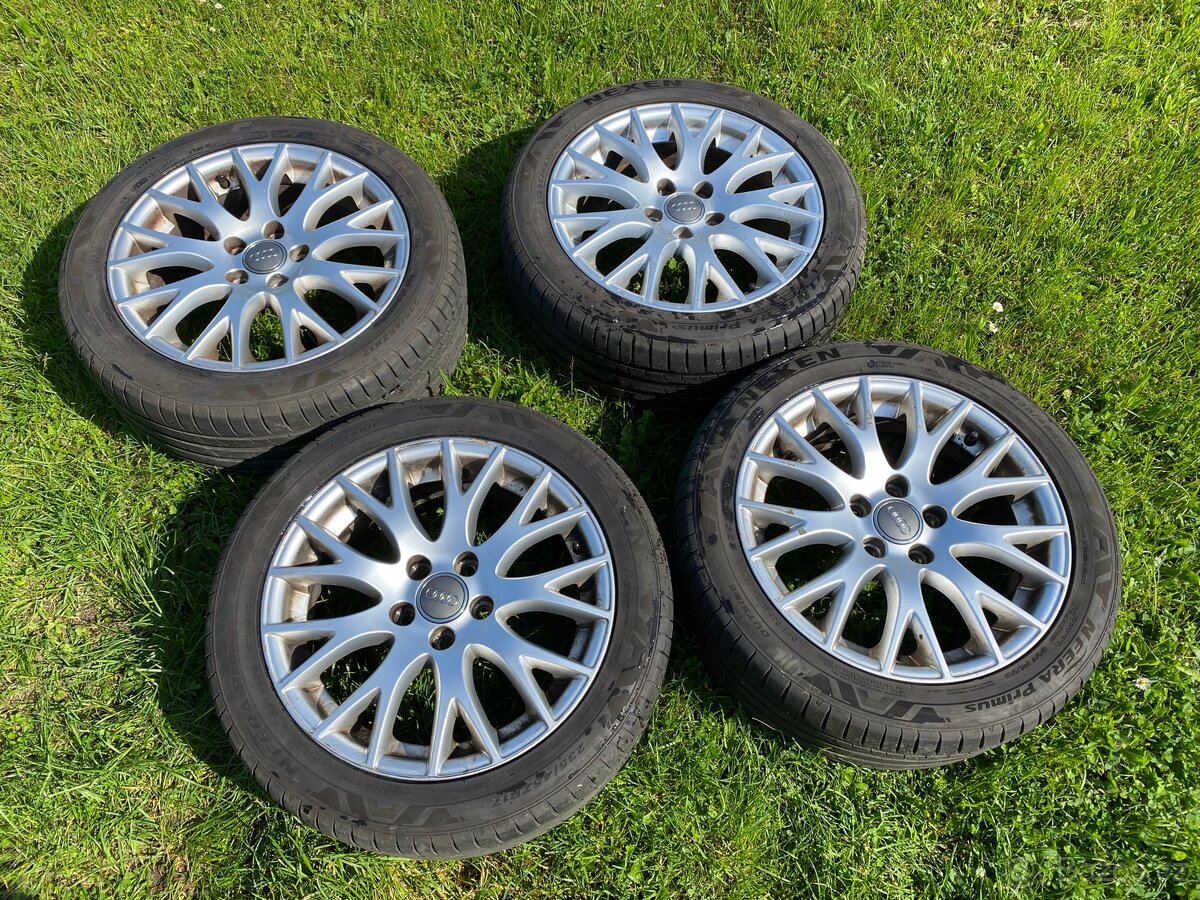 Sada disky Audi 7,5Jx17 ET45 , pneu Nexen letní