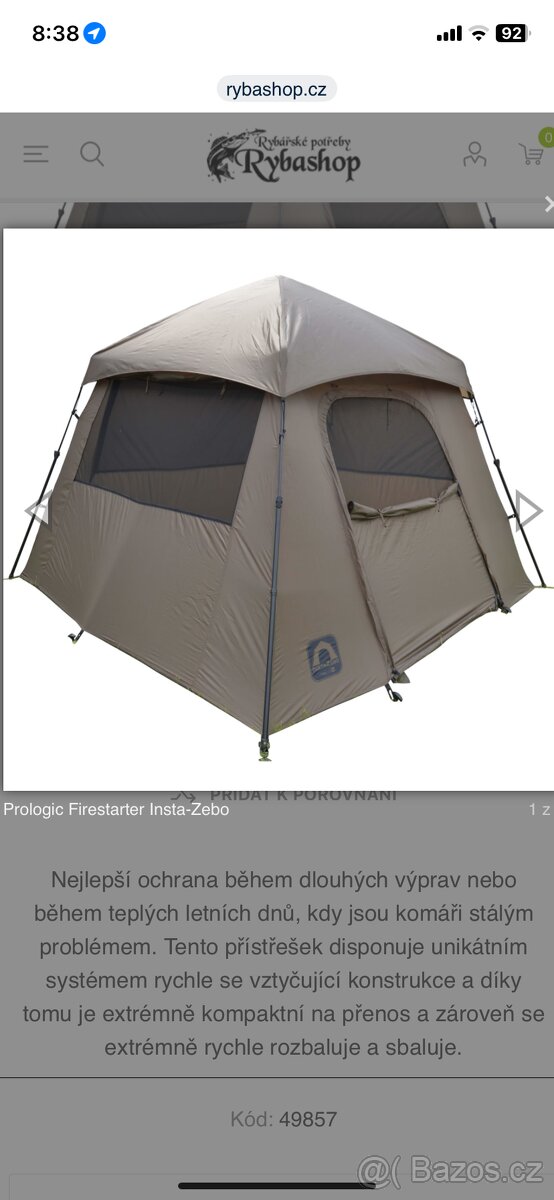 Bivak Prologic Firestarter Insta-Zebo