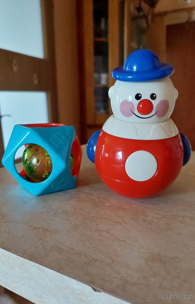 Retro kývací cinkací hračka šašek