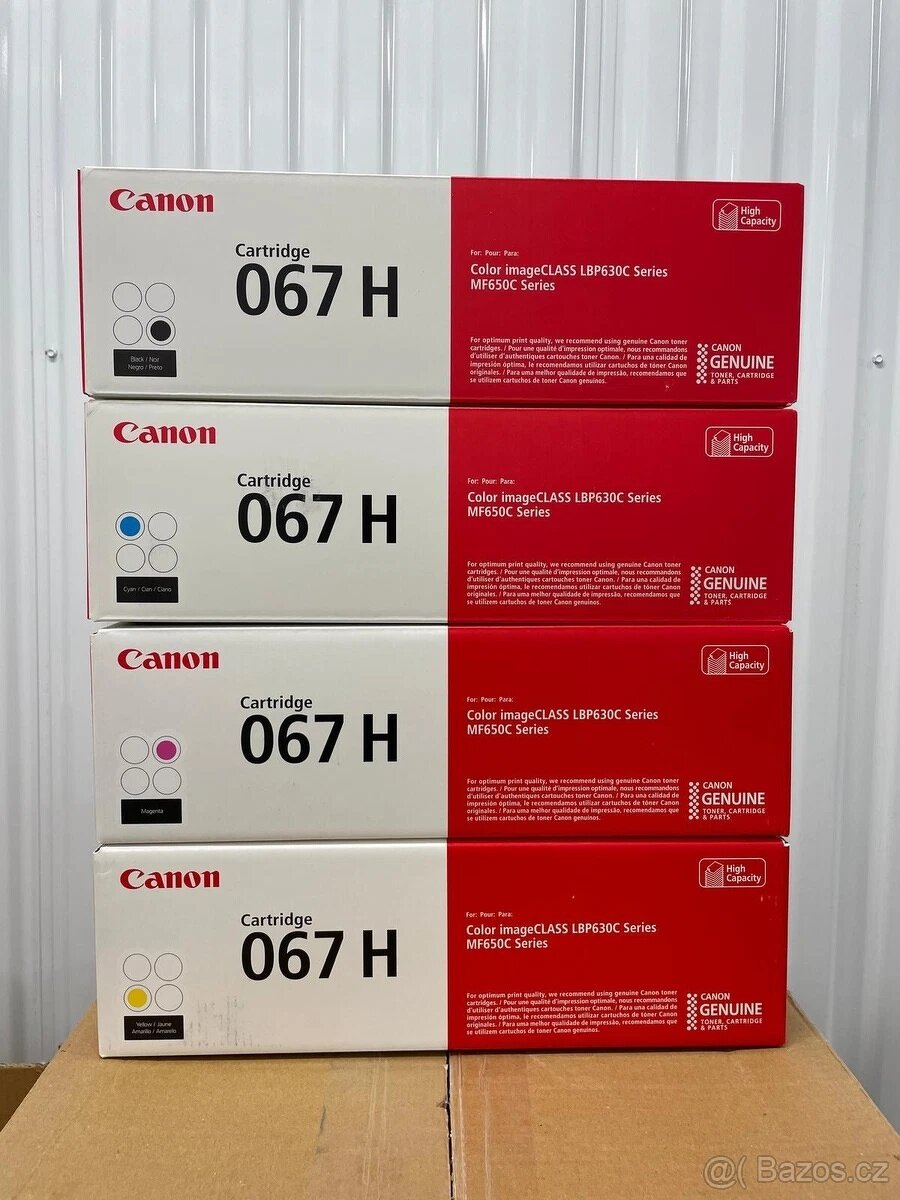 Sada 4 Ks nových tonerů Canon CRG-067H + doklad