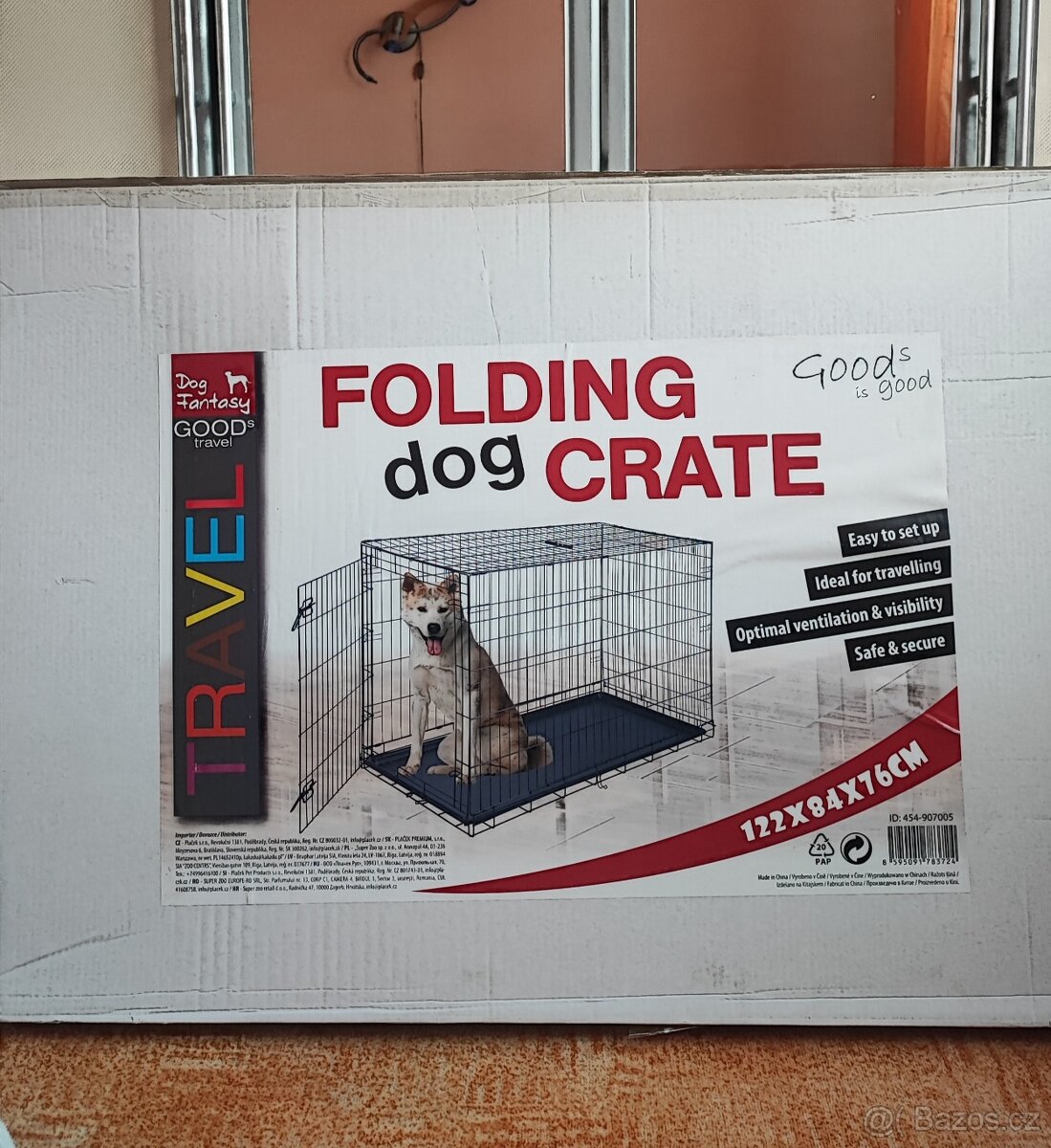 Klec Dog Fantasy skládací XXL 1 dveře 122x84x76cm