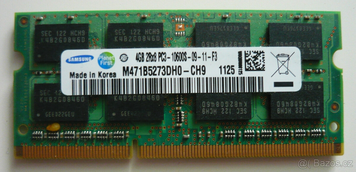 Samsung DDR3 4GB 1333MHz SO-DIMM M471B5273DH0-CH9