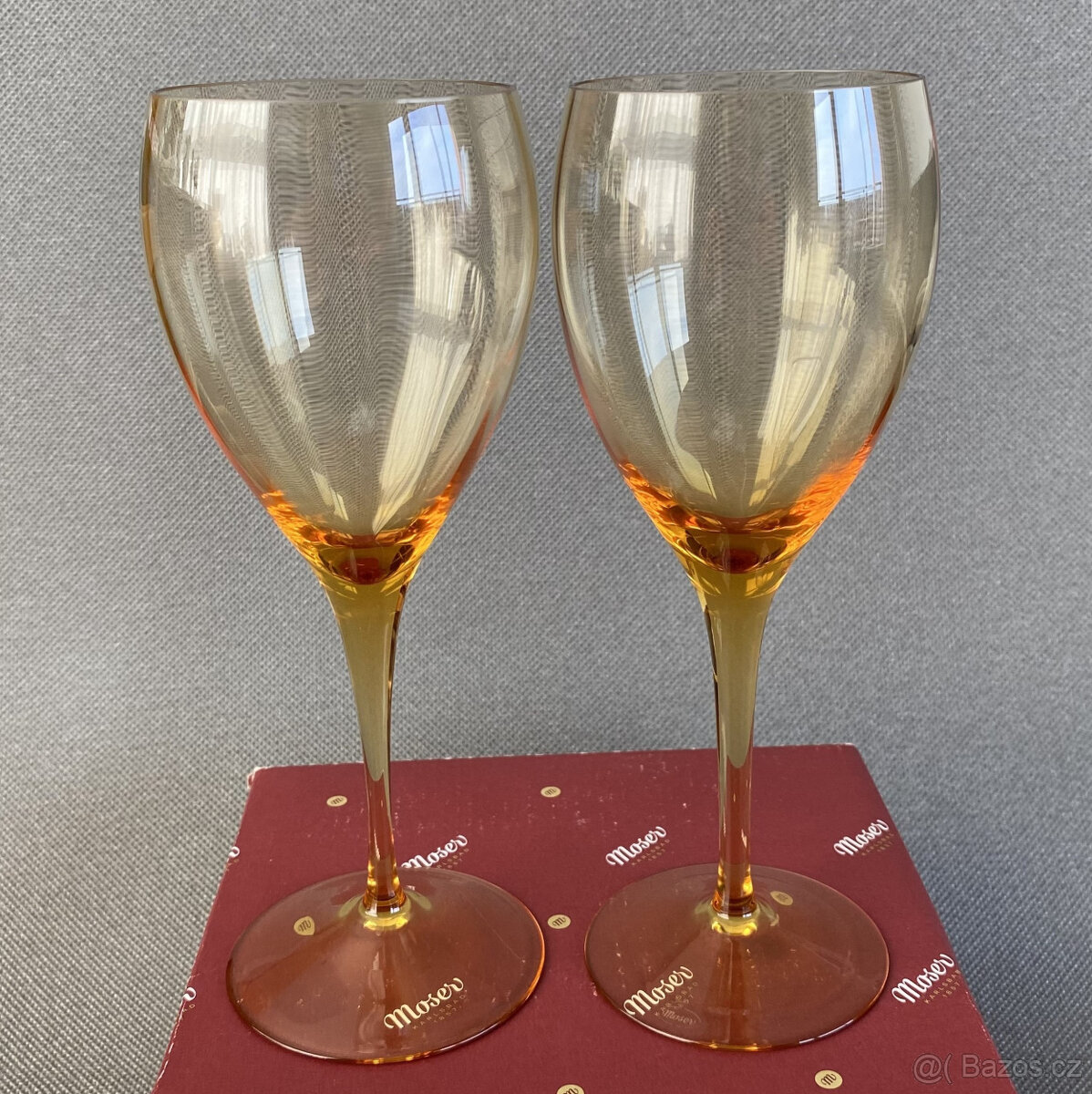 Moser 2x sklenice Optic 350ml, topasové sklo