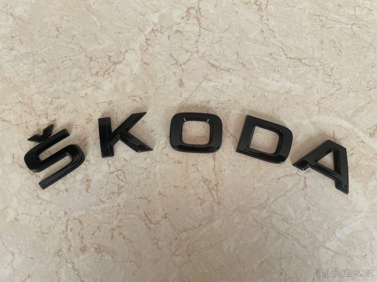 Písmenka škoda černé