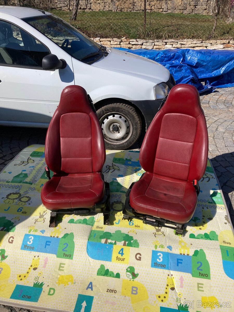 Cervena kozena sedadla / sedacky bmw z3