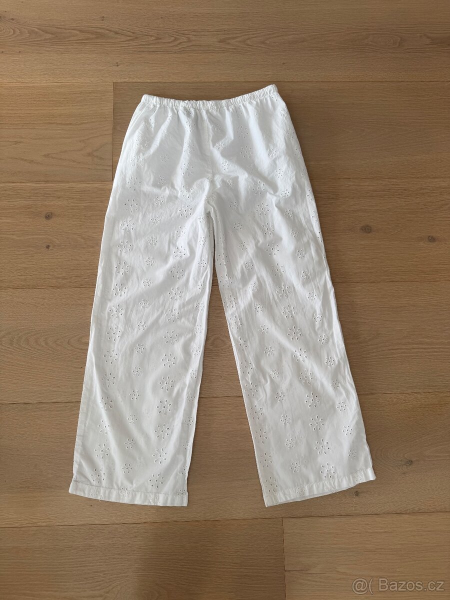 Plátěné kalhoty H&M s madeirou vel. 152 TOP stav