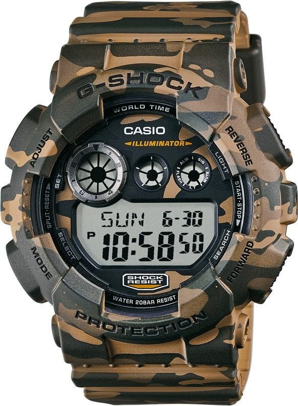 CASIO G-SHOCK CAMOUFLAGE GD 120CM-5 Pánské hodinky s podsvíc