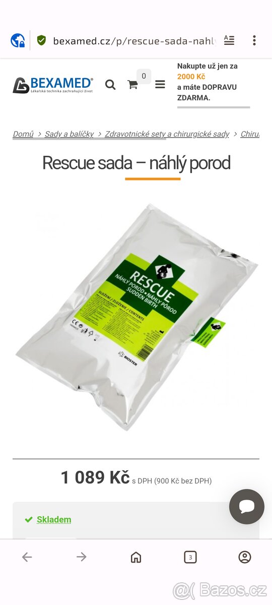 Balíček náhlý porod
