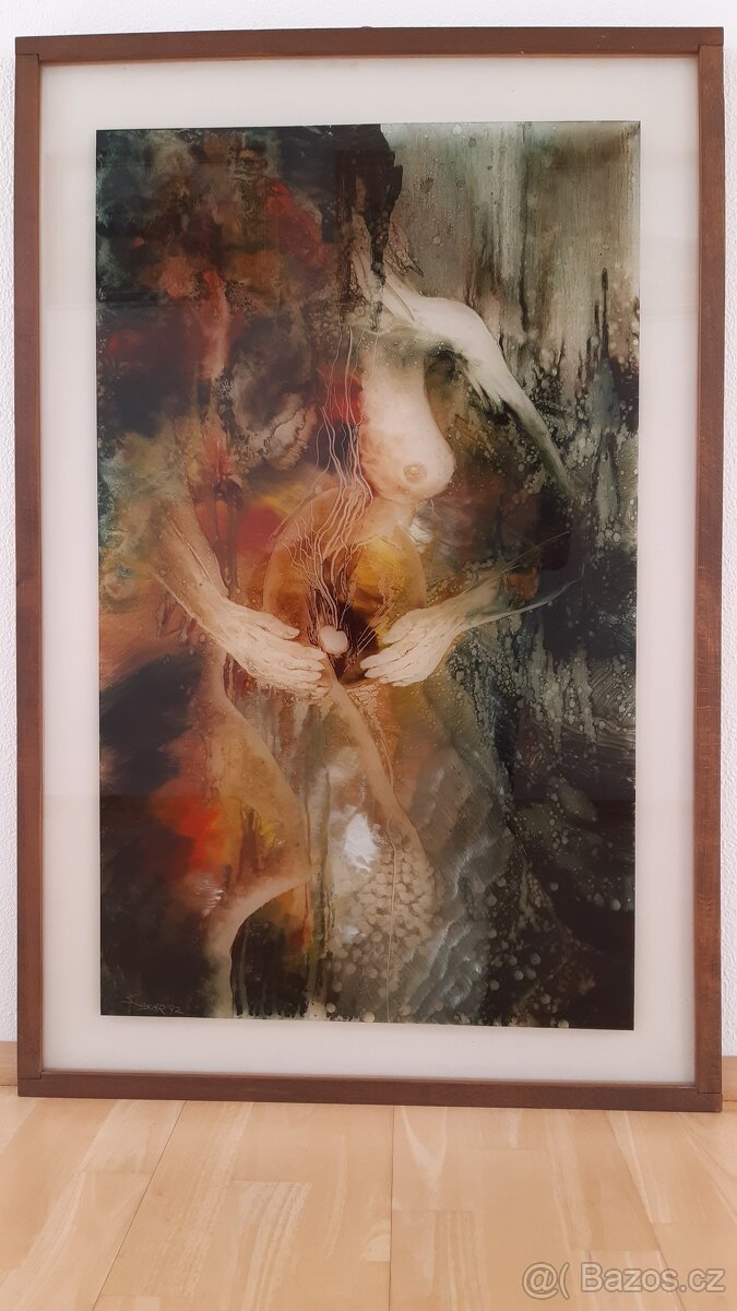 Obraz malba na skle "Mateřství" Šlosar